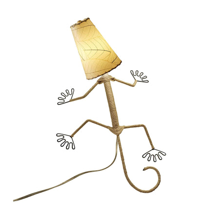 Applique murale Gecko faite main Eangee, abat-jour feuilles de cacao, 40,6 x 18,8 x 61 cm - 40,6 x 18,8 x 61 cm
