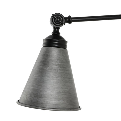 Applique murale industrielle à bras pivotant WINGBO avec abat-jour en métal, paquet de 2...