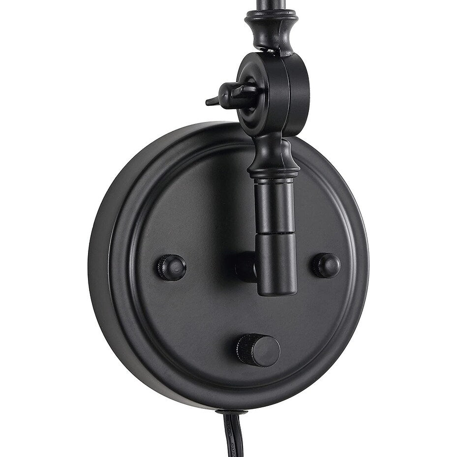 Applique murale industrielle à bras pivotant WINGBO avec abat-jour en métal, paquet de 2...