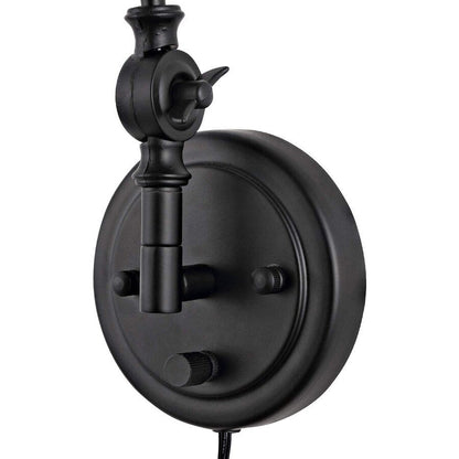 Applique murale industrielle à bras pivotant WINGBO avec abat-jour en métal, paquet de 2...