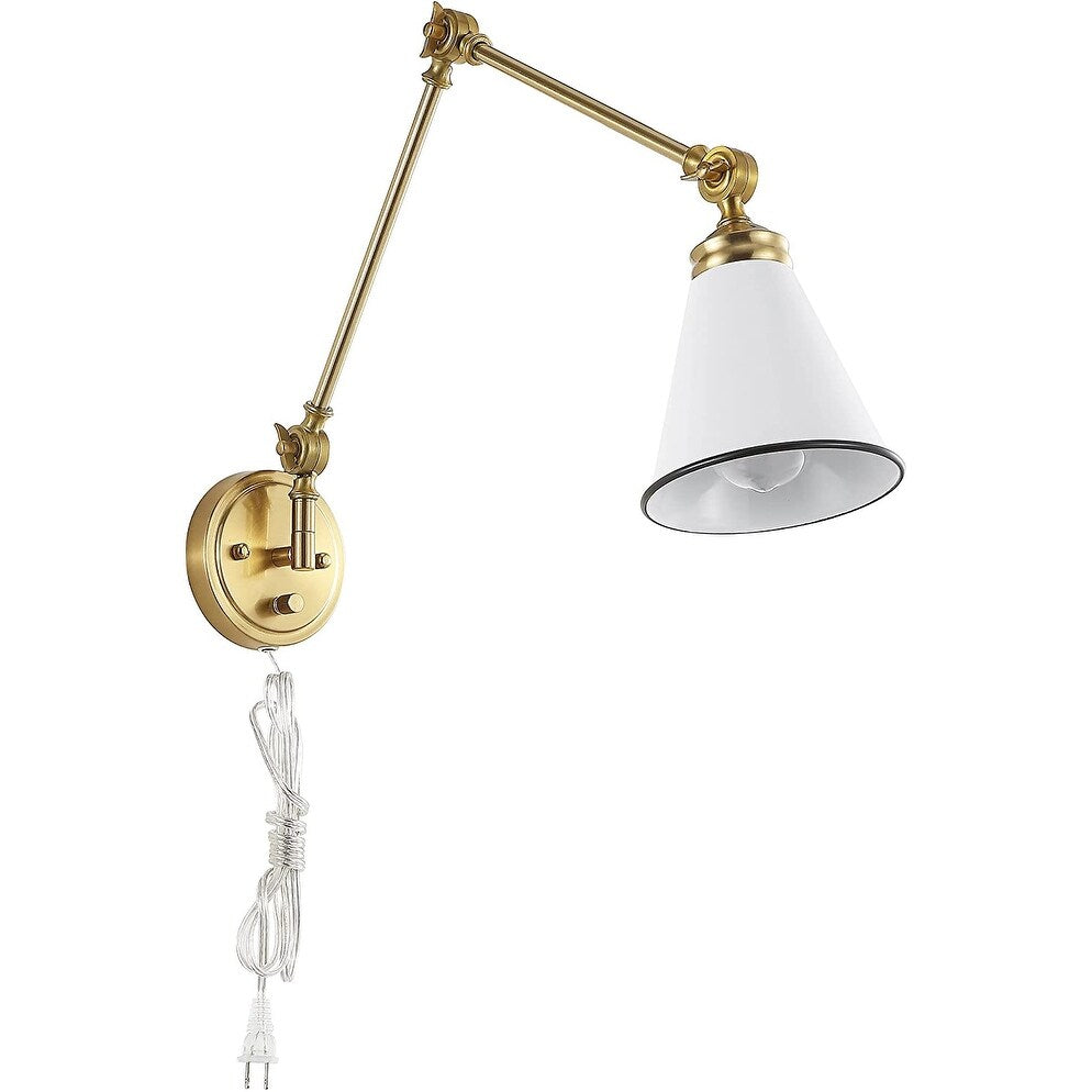 Applique murale industrielle à bras pivotant WINGBO avec abat-jour en métal, paquet de 2...