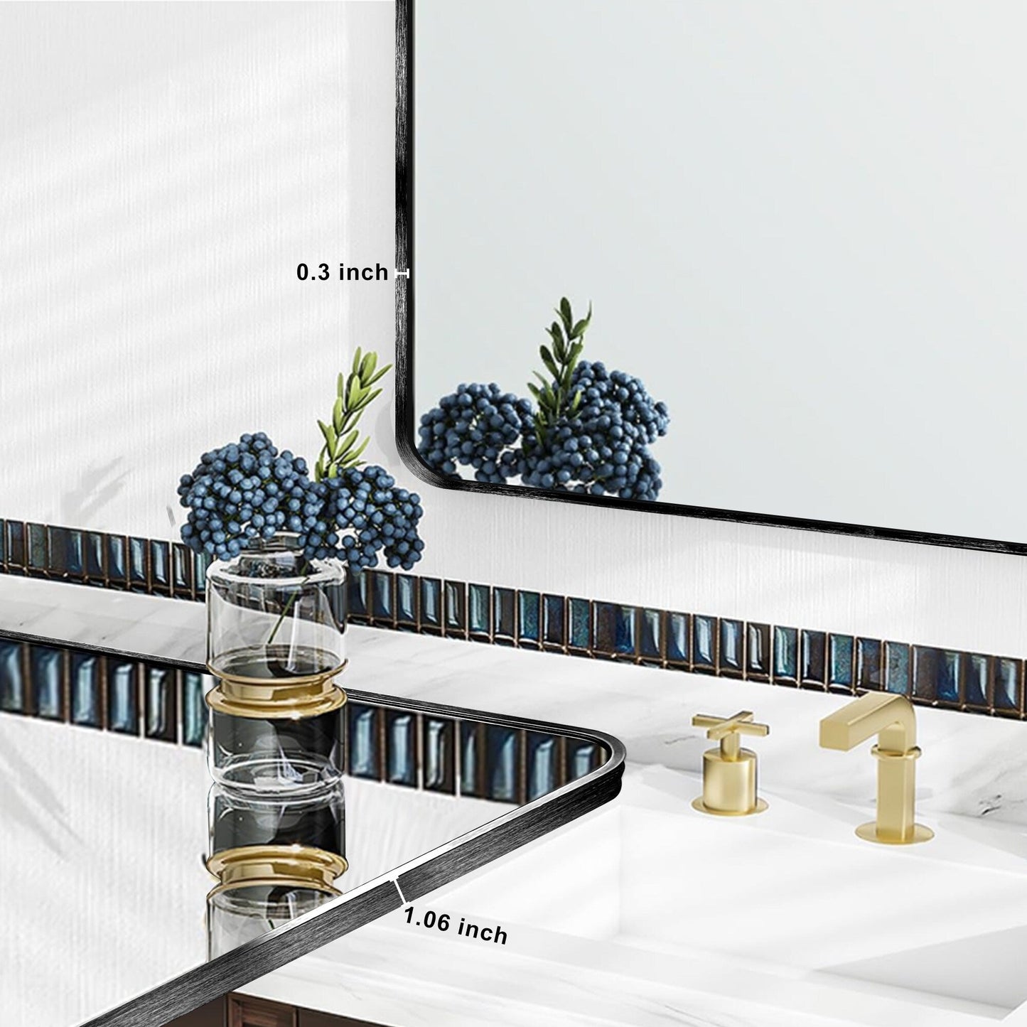 Miroir de sol moderne pleine longueur Miroir autoportant