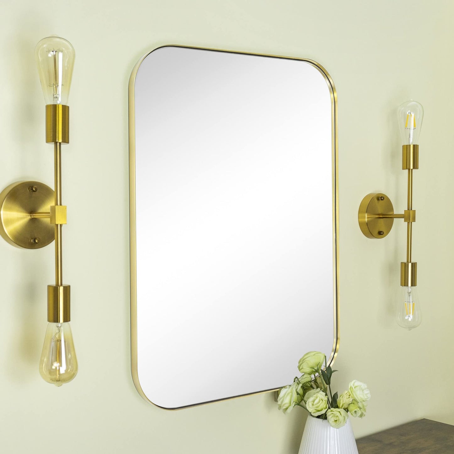 Miroirs muraux ronds en métal chic et moderne du milieu du siècle TEHOME