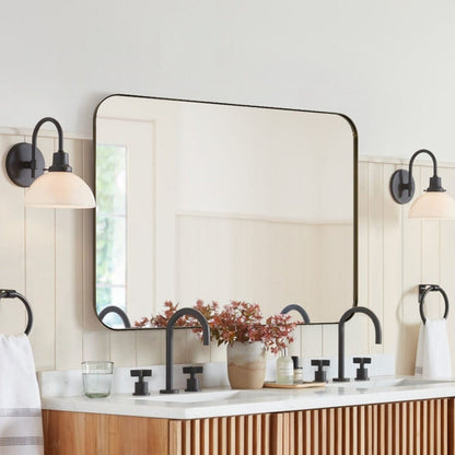 Miroirs muraux ronds en métal chic et moderne du milieu du siècle TEHOME