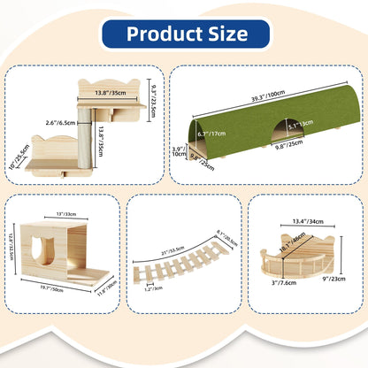 Ensemble d'étagères murales pour chat Moasis, ensemble d'escalade en bois pour chat