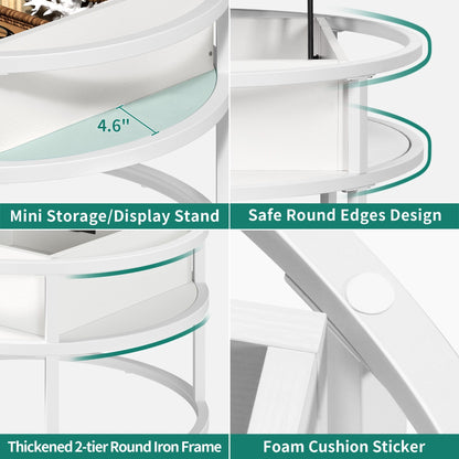 Table basse ronde relevable Moasis avec rangement dissimulé