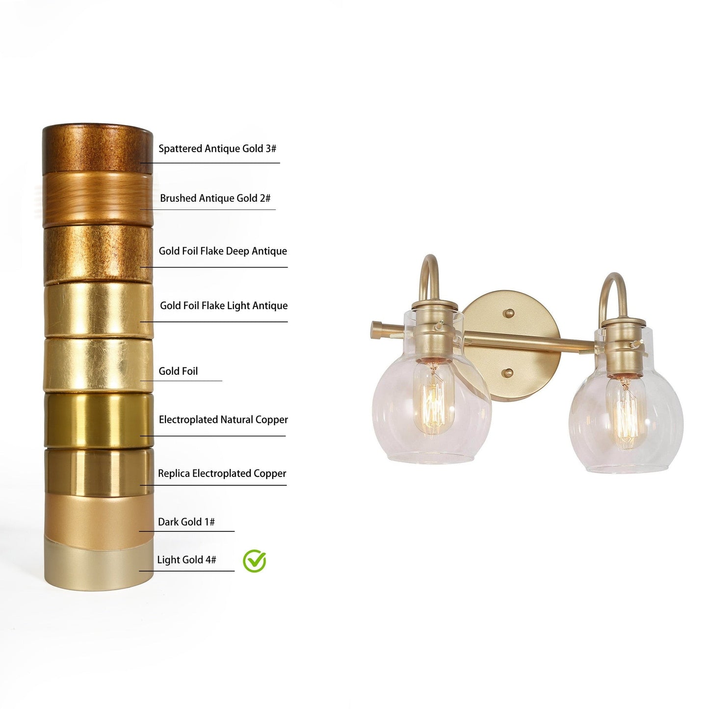 Applique murale moderne à 2, 3, 4 ou 5 lampes pour salle de bain, design minimaliste, en verre