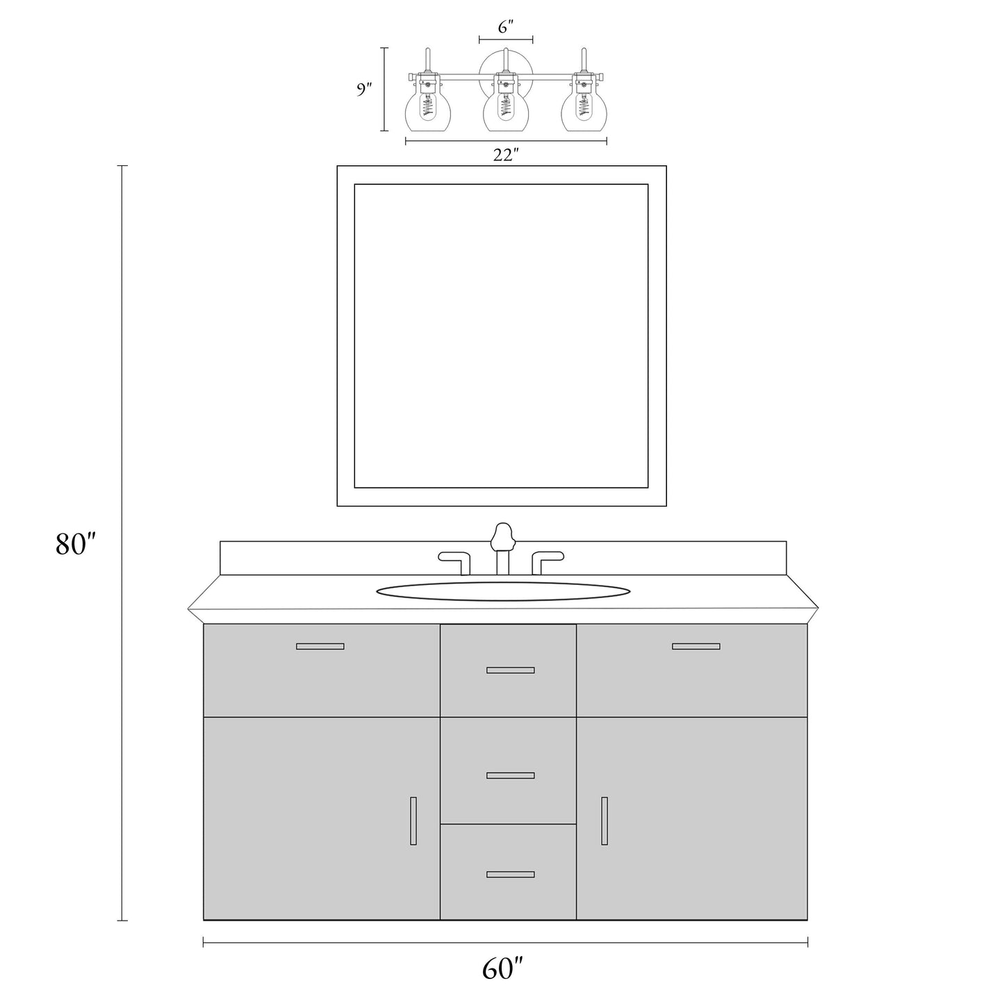 Applique murale moderne à 2, 3, 4 ou 5 lampes pour salle de bain, design minimaliste, en verre