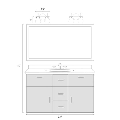 Applique murale moderne à 2, 3, 4 ou 5 lampes pour salle de bain, design minimaliste, en verre