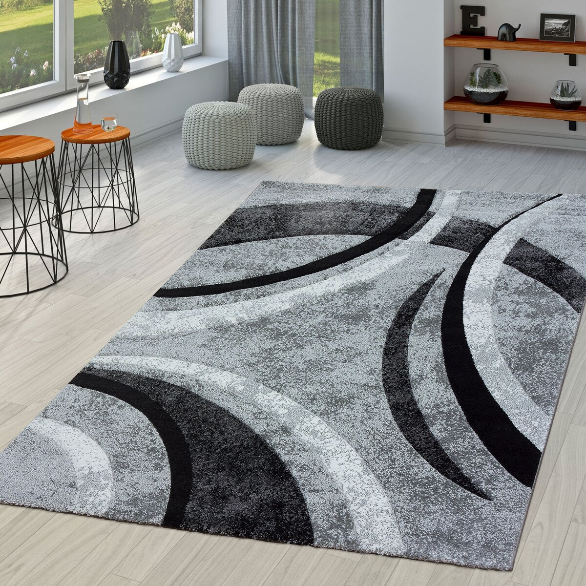 Tapis moderne pour salon, motif abstrait