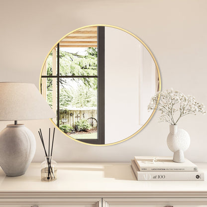 Miroir de courtoisie rond mural pour salle de bain moderne