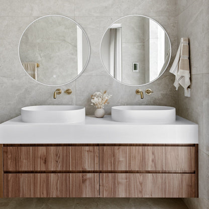 Miroir de courtoisie rond mural pour salle de bain moderne