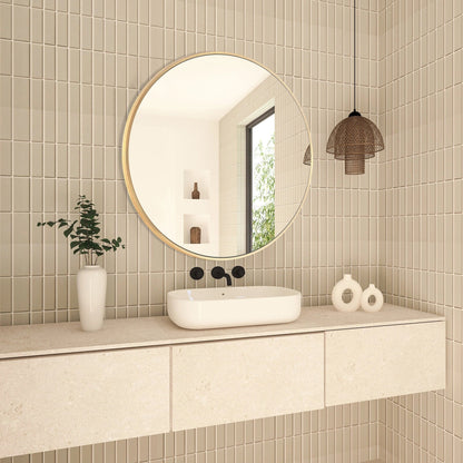 Miroir de courtoisie rond mural pour salle de bain moderne