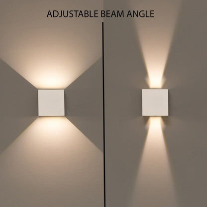 Applique murale moderne LED étanche en aluminium avec faisceau réglable 10 W 4 000 K Blanc froid pour intérieur et extérieur
