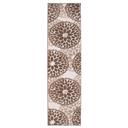 Tapis moderne à motifs floraux circulaires de la World Rug Gallery