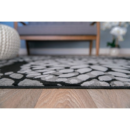 Tapis moderne à motifs floraux circulaires de la World Rug Gallery