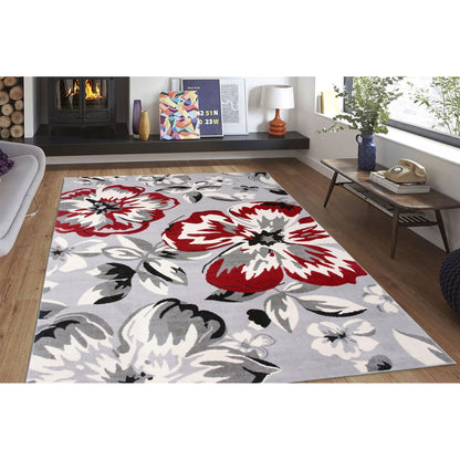 Tapis moderne à motif floral de la World Rug Gallery