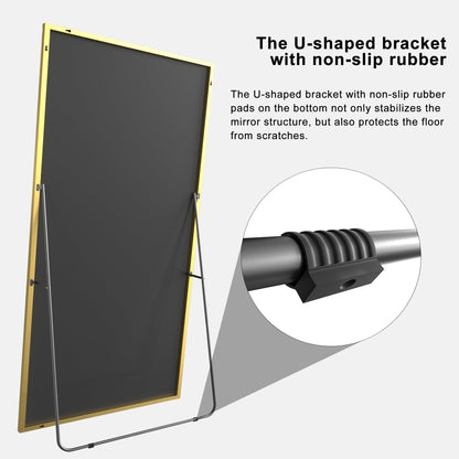 Miroir de sol moderne pleine longueur Miroir autoportant