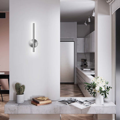 Applique murale moderne industrielle minimaliste en métal à LED intégrées à bande linéaire