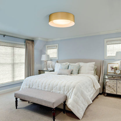 Plafonnier encastré moderne et minimaliste à 2, 3 ou 5 lumières avec abat-jour en métal