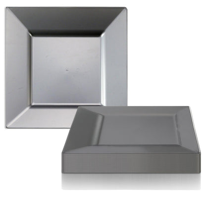 Assiettes jetables carrées modernes en plastique - Articles de fête