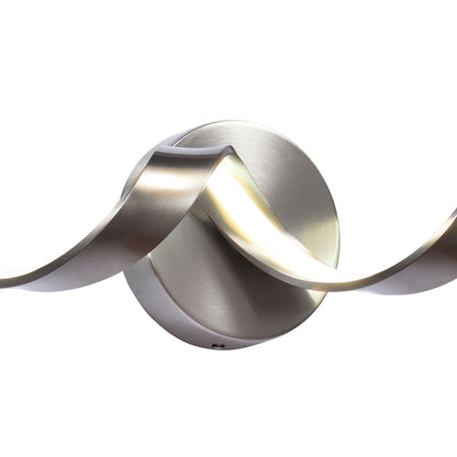 Applique murale à LED pour salle de bain au design moderne en spirale, à intensité variable