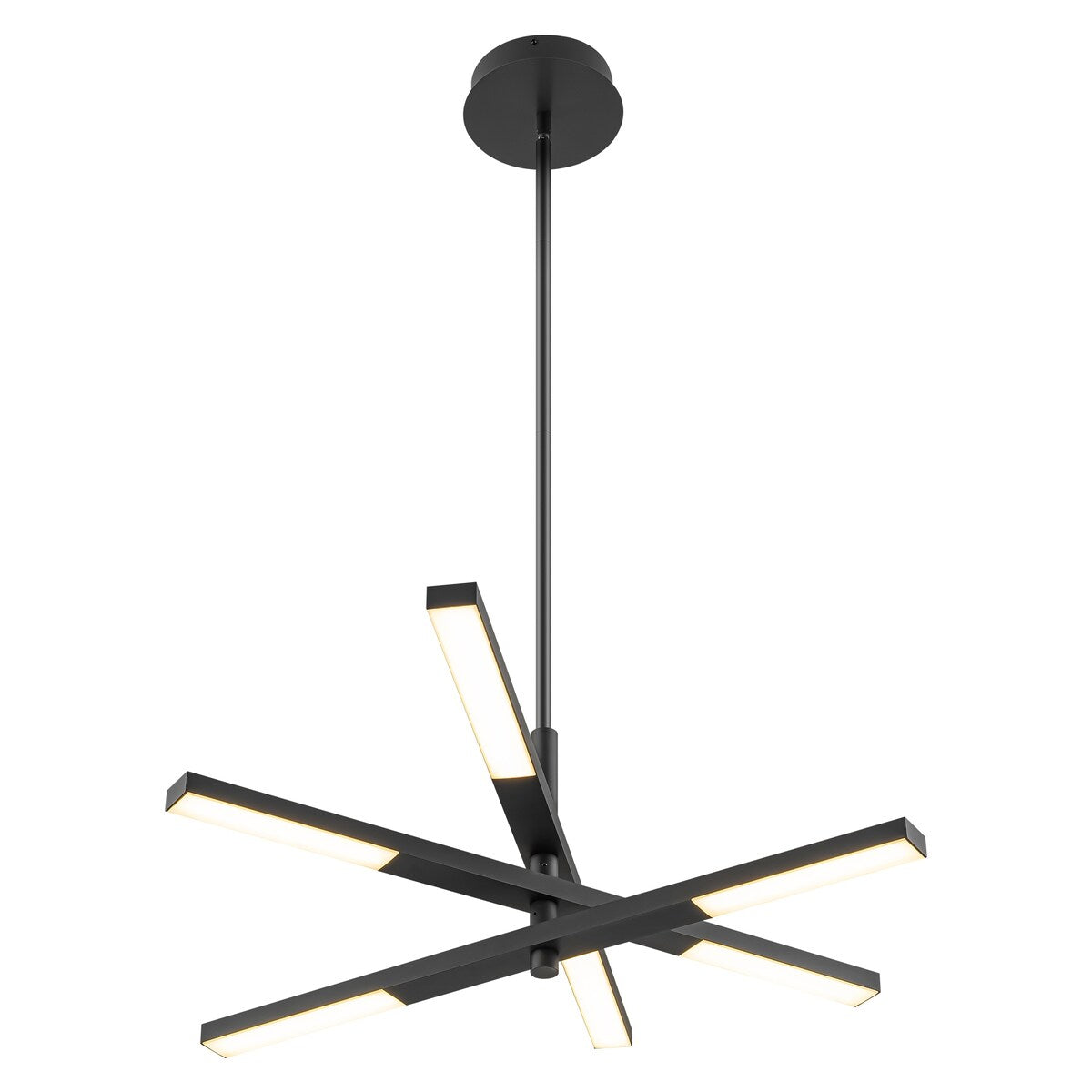 Lustre moderne à plusieurs niveaux Spoutnik linéaire, lumière chaude 3 000 K, LED intégrée