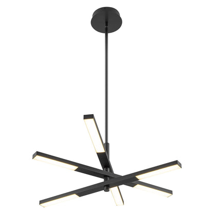 Lustre moderne à plusieurs niveaux Spoutnik linéaire, lumière chaude 3 000 K, LED intégrée