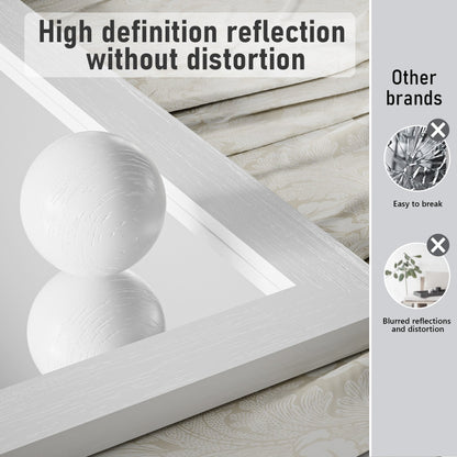 Miroirs muraux modernes, miroir rectangulaire avec cadre en bois, miroir de salle de bain, miroir de grange, miroir de porte de grange avec plusieurs tailles