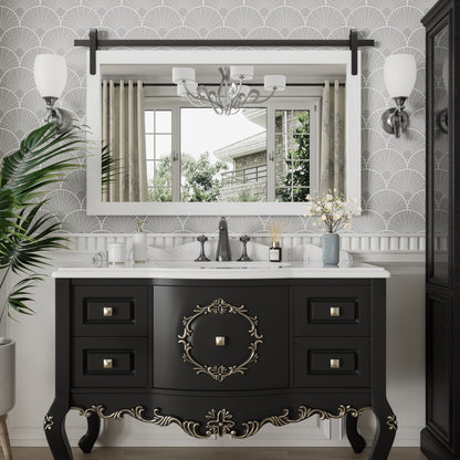 Miroirs muraux modernes, miroir rectangulaire avec cadre en bois, miroir de salle de bain, miroir de grange, miroir de porte de grange avec plusieurs tailles