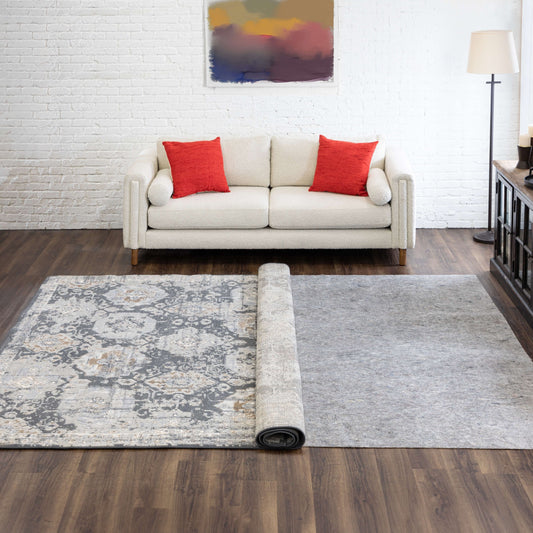 Mohawk Home Pet Friendly, sous-tapis anti-éclaboussures, antidérapant et réversible - Gris