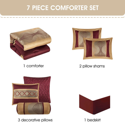 Ensemble de couette géométrique moderne Nanshing Daniella 7 pièces