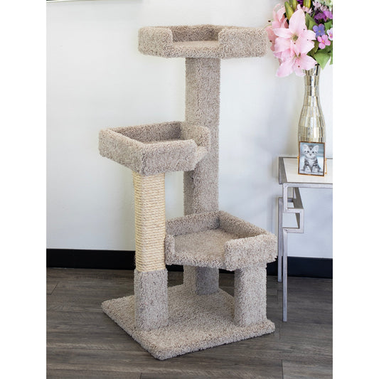 Nouveaux condos pour chats à 3 niveaux en bois massif et moquette