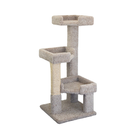 Nouveaux condos pour chats à 3 niveaux en bois massif et moquette