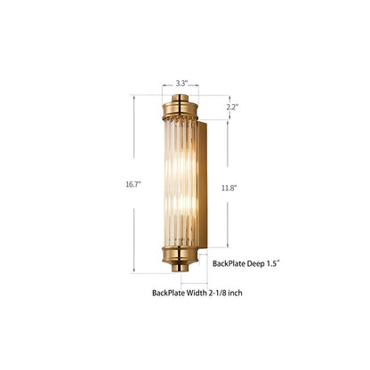 Applique murale postmoderne nordique, applique murale européenne en cristal de verre vintage simple