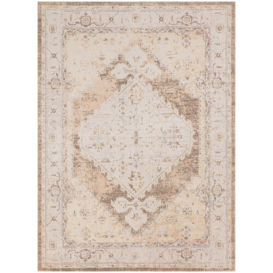 Tapis persan vieilli Nourison Abby lavable en machine pour l'intérieur uniquement