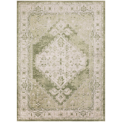 Tapis persan vieilli Nourison Abby lavable en machine pour l'intérieur uniquement