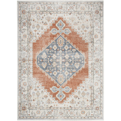 Tapis persan vieilli Nourison Abby lavable en machine pour l'intérieur uniquement