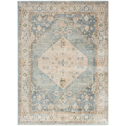 Tapis persan vieilli Nourison Abby lavable en machine pour l'intérieur uniquement