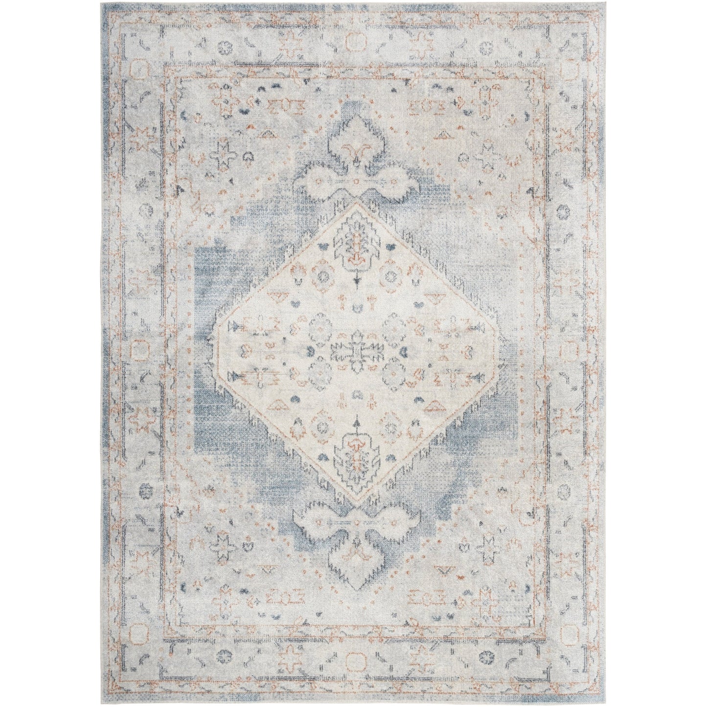 Tapis persan vieilli Nourison Abby lavable en machine pour l'intérieur uniquement