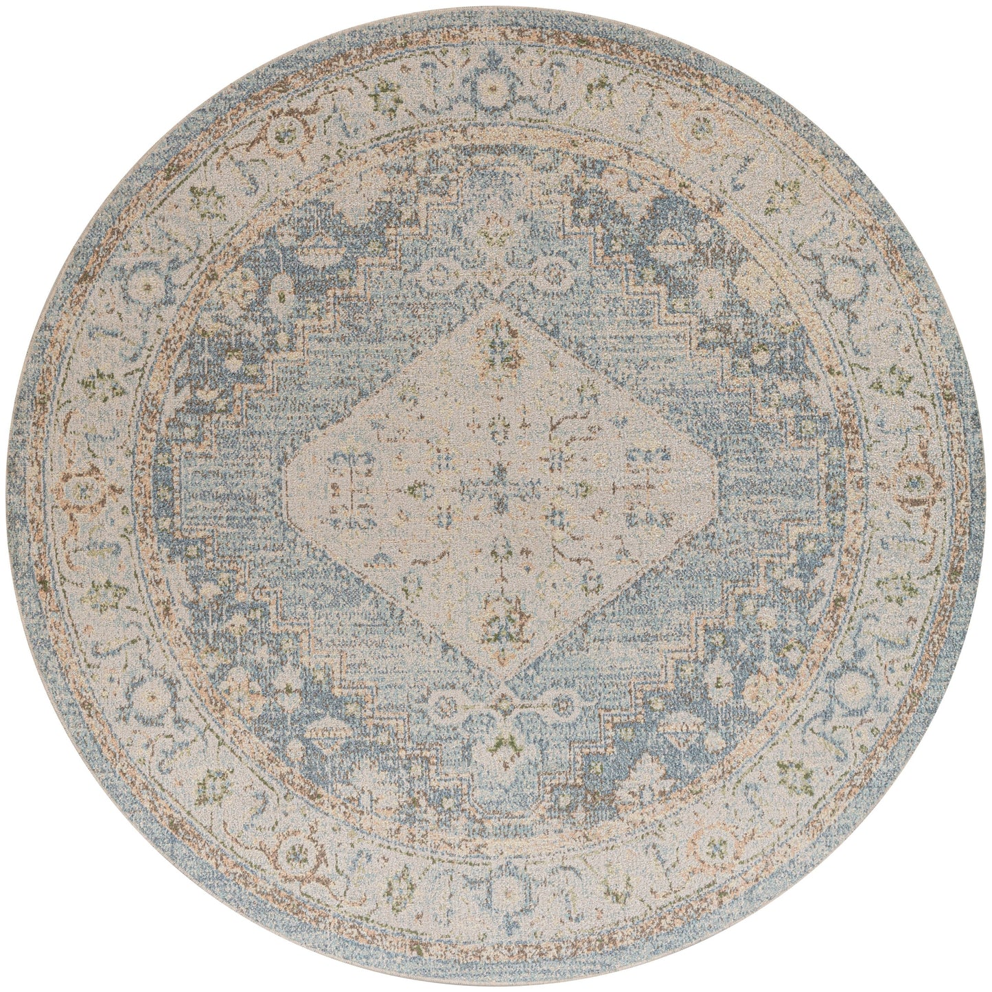 Tapis persan vieilli Nourison Abby lavable en machine pour l'intérieur uniquement