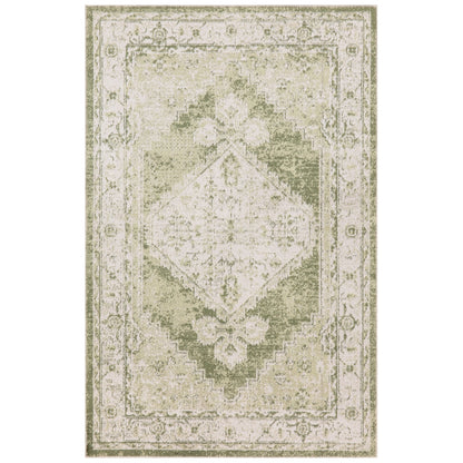 Tapis persan vieilli Nourison Abby lavable en machine pour l'intérieur uniquement
