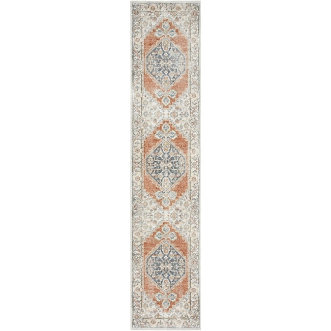 Tapis persan vieilli Nourison Abby lavable en machine pour l'intérieur uniquement