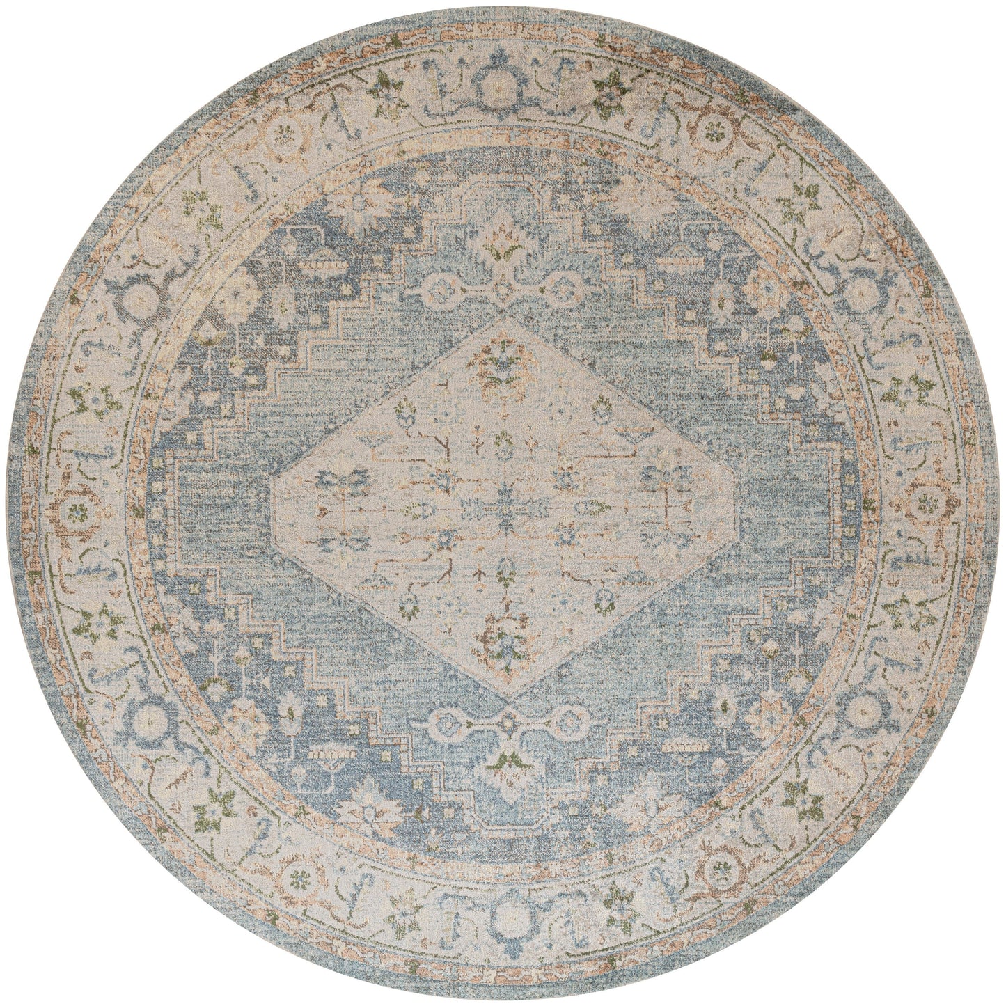 Tapis persan vieilli Nourison Abby lavable en machine pour l'intérieur uniquement