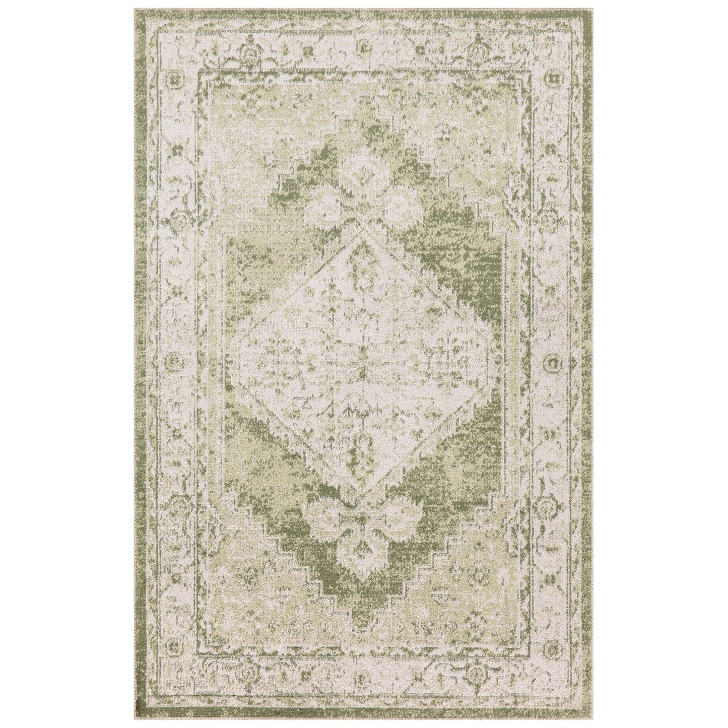 Tapis persan vieilli Nourison Abby lavable en machine pour l'intérieur uniquement