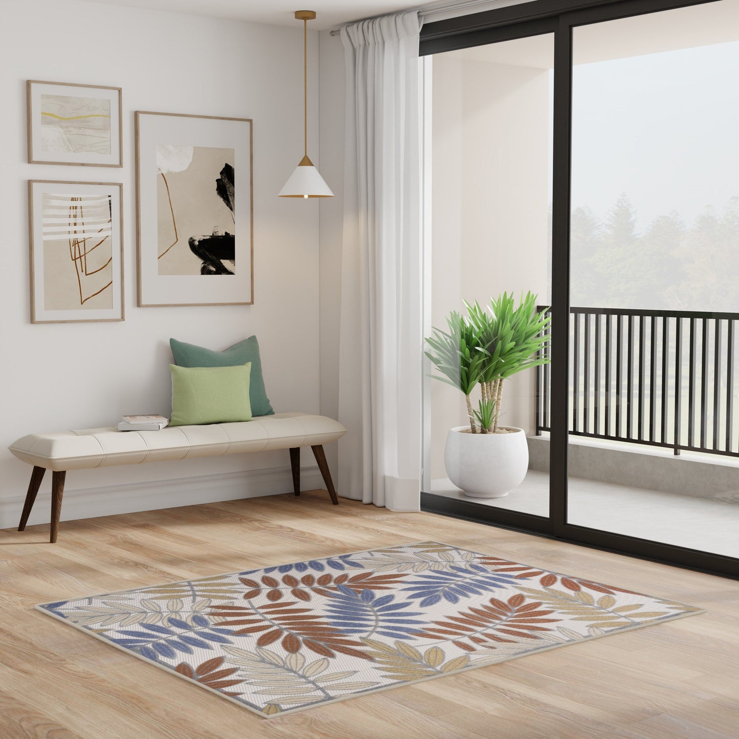 Tapis floral d'intérieur/extérieur Nourison Alice