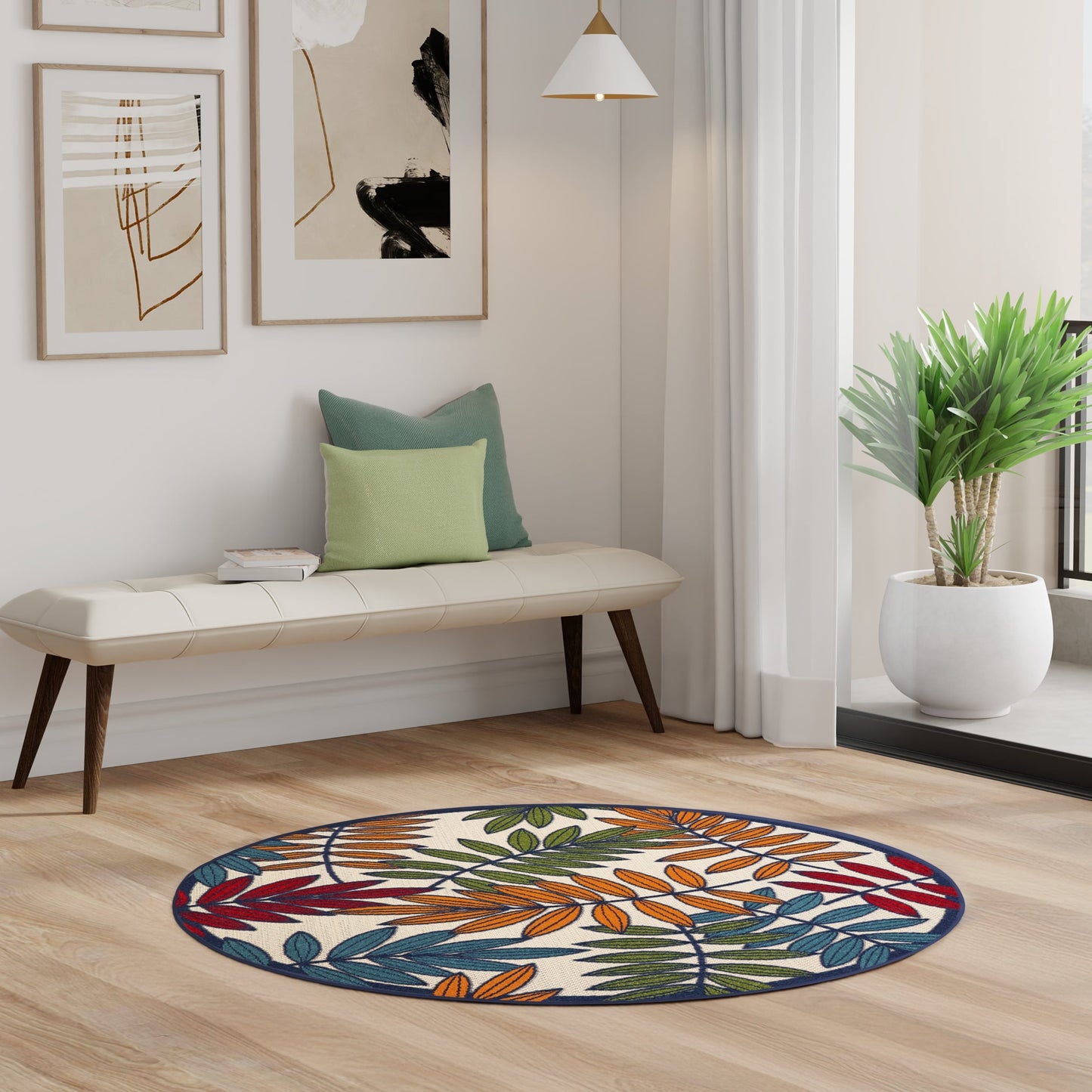 Tapis floral d'intérieur/extérieur Nourison Alice