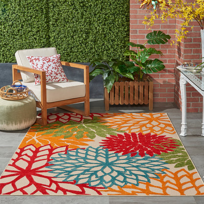 Tapis moderne Nourison Aloha Floral, intérieur/extérieur