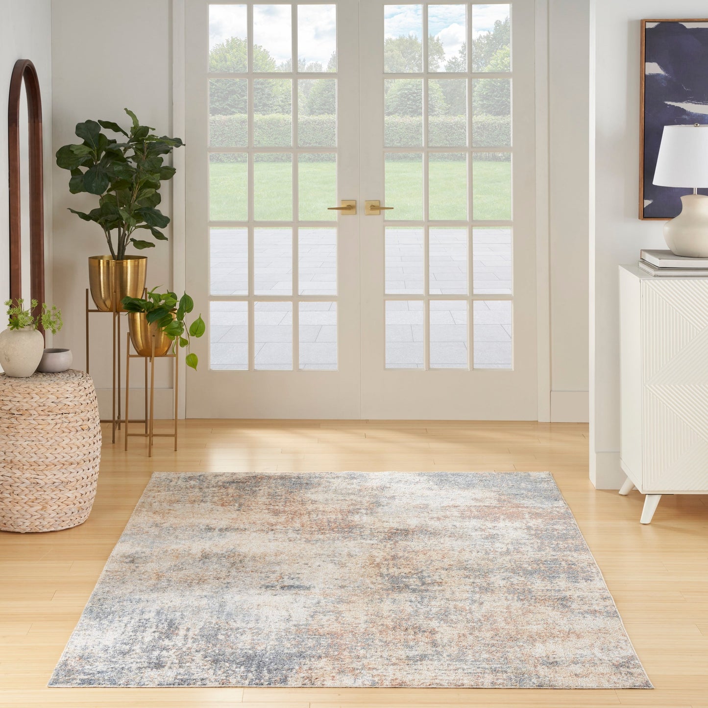 Tapis abstrait lavable en machine Nourison Astra