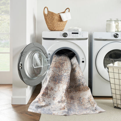 Tapis abstrait lavable en machine Nourison Astra